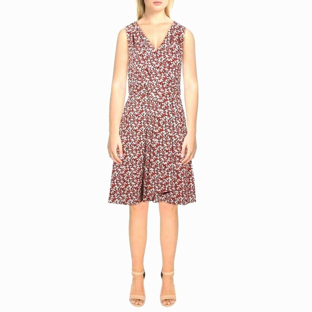 Lauren Ralph Lauren Floral Print Wrap Style Dress Multicolor Size 10P MSRP $135